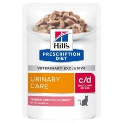 Hill's Hill’s Prescription Diet C/D – Kattenvoer Met Zalm – Anti-Stress – Maaltijdzakjes 12x85g