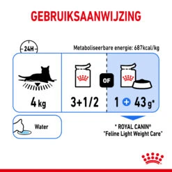Royal Canin Light Weight Care Natvoer In Jelly Kattenvoer 12x85g 25 Royal Canin Light Weight Care Natvoer In Jelly Kattenvoer 12x85g -Huisdier Product Winkel Royal Canin Light Weight Care Kat NL Dosage