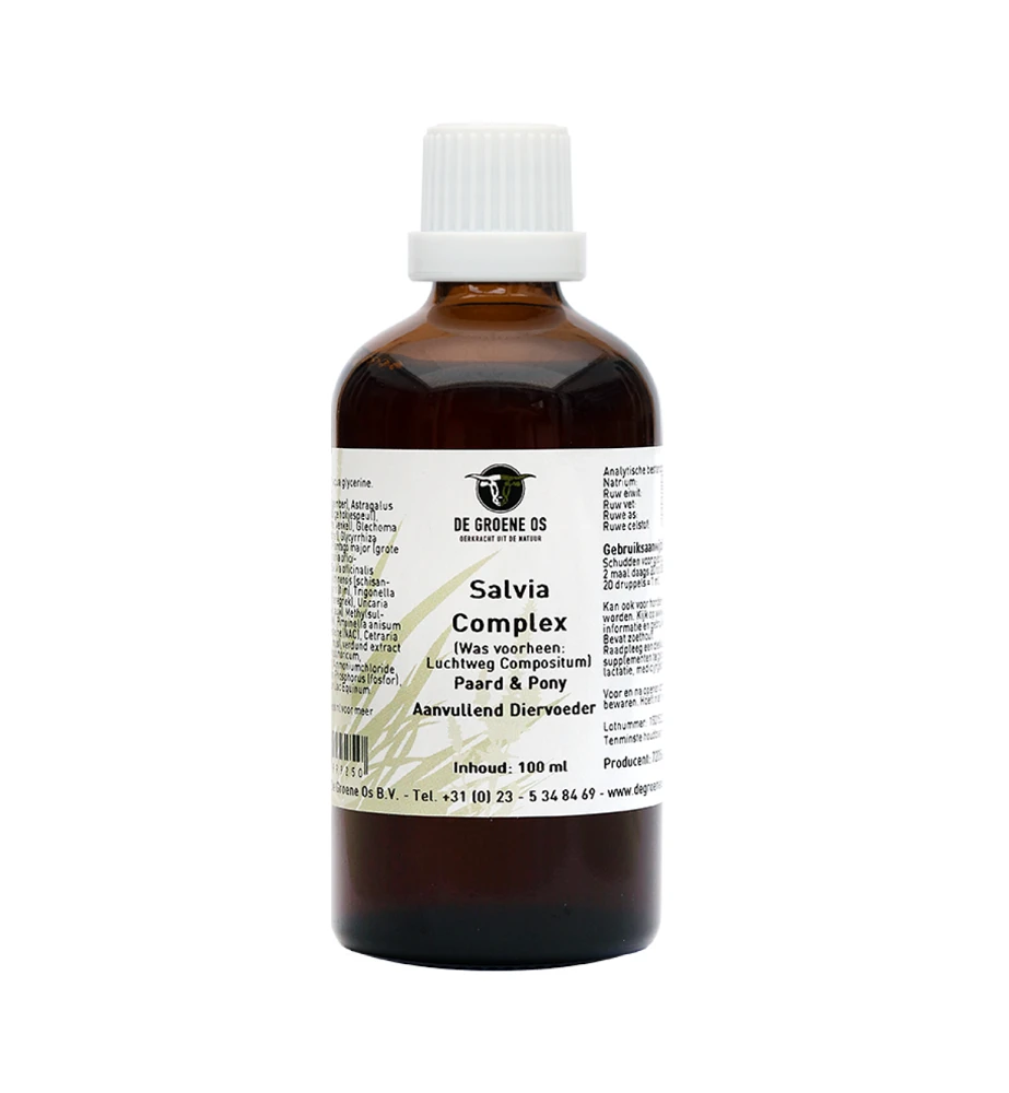 De Groene Os Salvia Complex Paard & Pony - 100 Ml 1 De Groene Os Salvia Complex Paard & Pony - 100 Ml