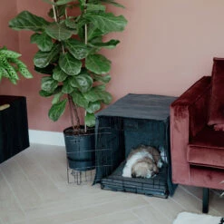 District70 Sherpa Benchkussen Donkergrijs -Huisdier Product Winkel image 1054