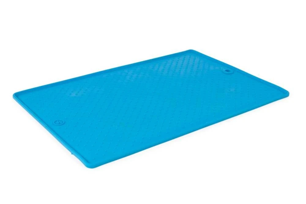 Dexas Onderlegger Pet Bowl Grippmat Pro Blue 1 Dexas Onderlegger Pet Bowl Grippmat Pro Blue