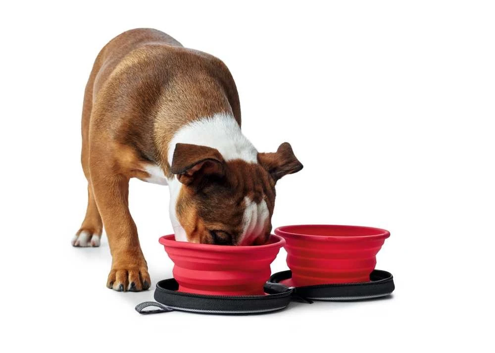 Hunter Travel Bowl List Rood Met Tasje 2 Hunter Travel Bowl List Rood Met Tasje - Afbeelding 2