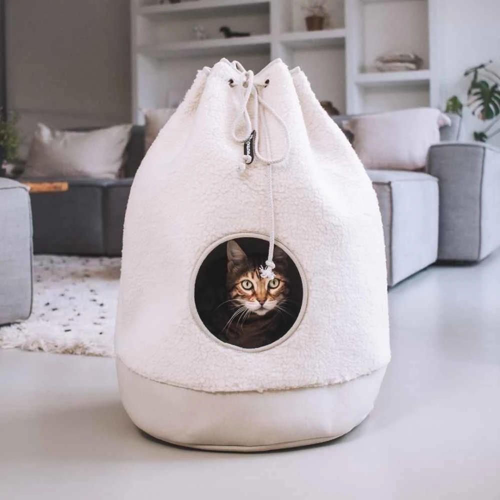 District70 Kattenmand Casa Teddy Crème 2 District70 Kattenmand Casa Teddy Crème - Afbeelding 2