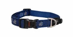 Rogz Hondenhalsband Navy Paw