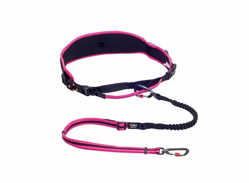 Rogz Hondenriem Handsfree Airtech Sport Roze 1 Rogz Hondenriem Handsfree Airtech Sport Roze