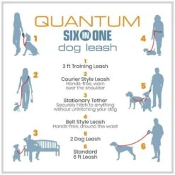 Kurgo Hondenriem Quantum 6-in-1 Blauw -Huisdier Product Winkel image 913